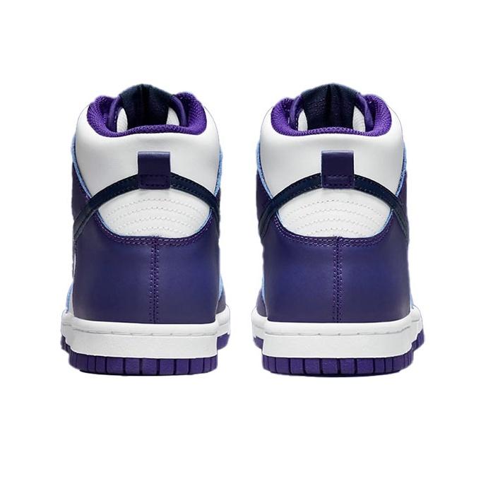 Nike Dunk High GS White Midnight Navy Детские кроссовки Фиолетовый электро-фиолетовый DH9751-100