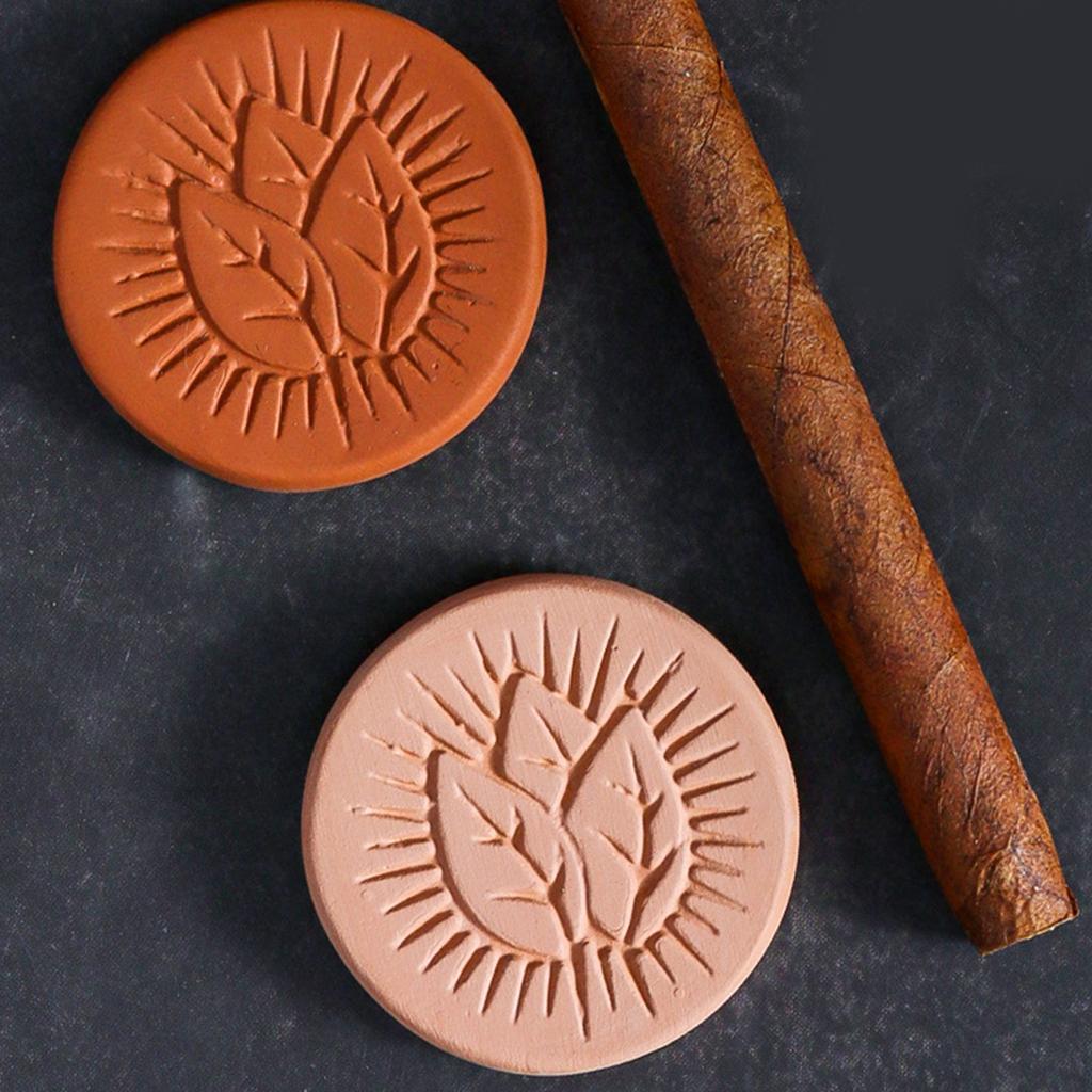 Small Round Moisture Bar Smoke Cigars Humidifier Terracotta Humidifying Stone for Storage Maintain Moisture Level
