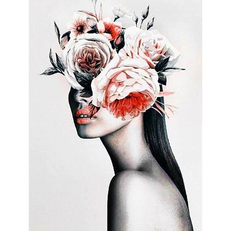 Новый 5D DIY алмазная живопись цветок Алмазная вышивка персонаж искусство вышивка крестиком полный круглый дрель ремесла домашний декор подарок