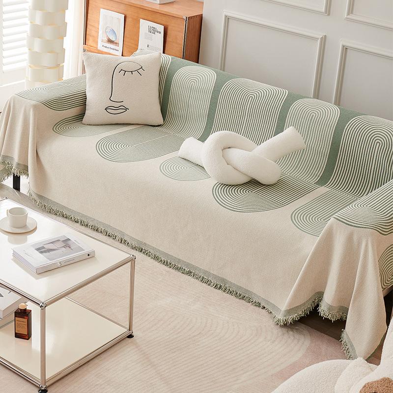 Sofa Cover Cloth, Fully Covered with Chenille All-season Universal Anti Cat Scratch Sofa Towel Cover, All Inclusive