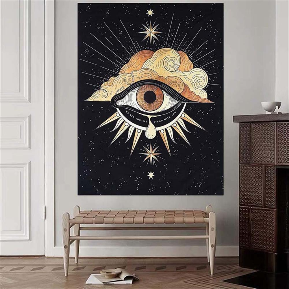 Мандала карта Таро гобелен колесо зодиака астрологическая карта и основные арканы Таро Солнце и Луна глаз настенный домашний декор