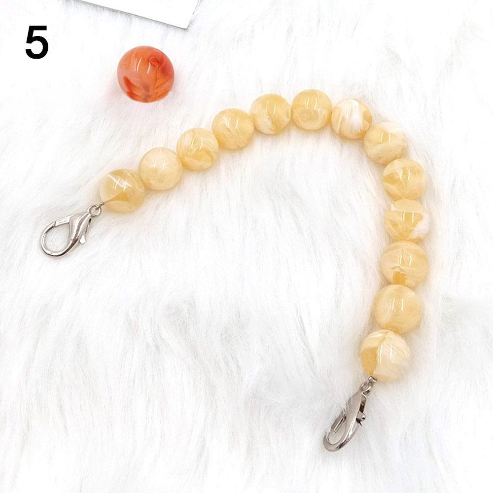 DIY Retro Handbag Chain Colorful Replaceable Bags Belt Resin Extension Bead Chain Phone Case Accessories