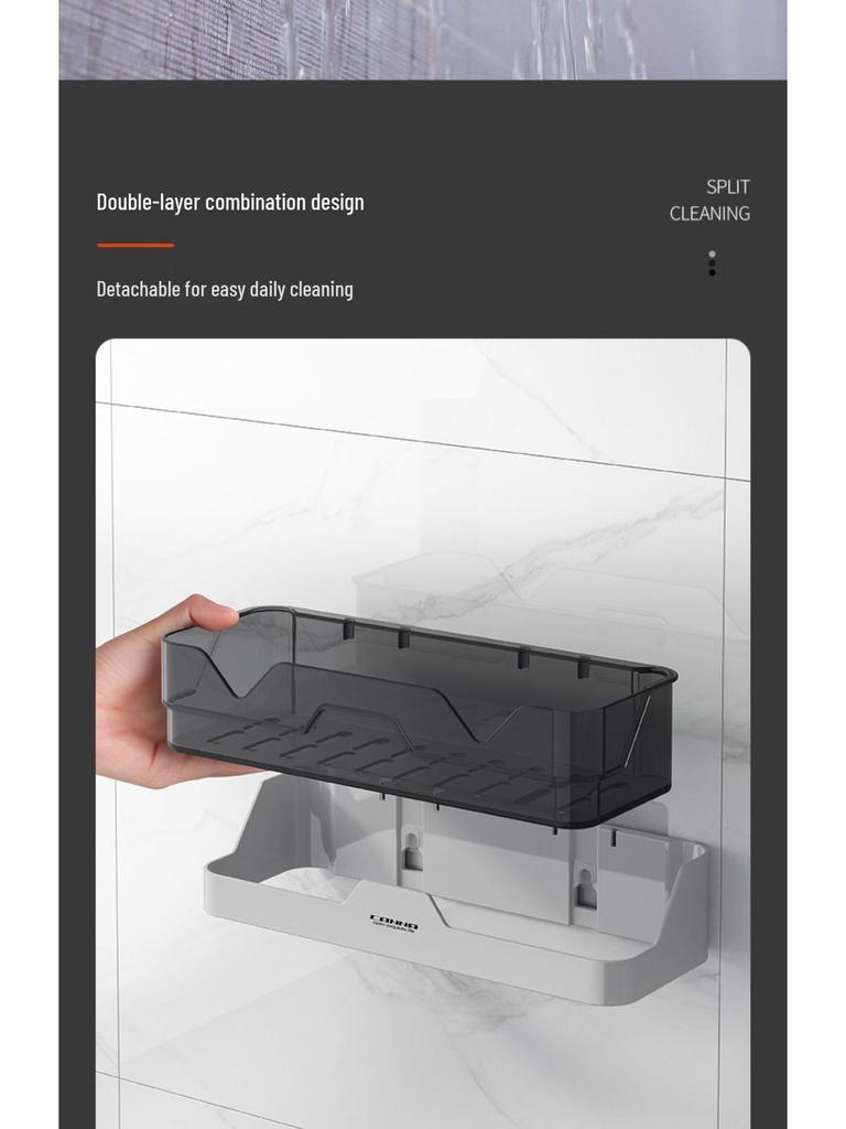 Настенный органайзер для душа и полка для хранения без сверления