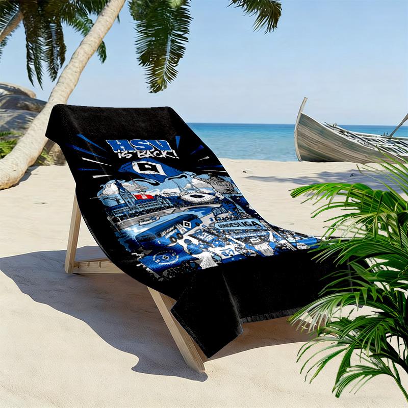 Hamburger Sportverein 2 Print Beach Towel, Large Soft Quick Dry Towel for Beach Camping Swimming