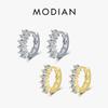 925 Sterling Silver Dazzling Elegant Fashion Multiple Diamonds Hoop Earrings For Women Wedding Statement Jewelry