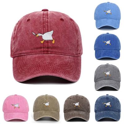 Регулируемая белая бейсболка с вышивкой гуся, кепка-snapback, модная кепка с утиным клювом, мужская