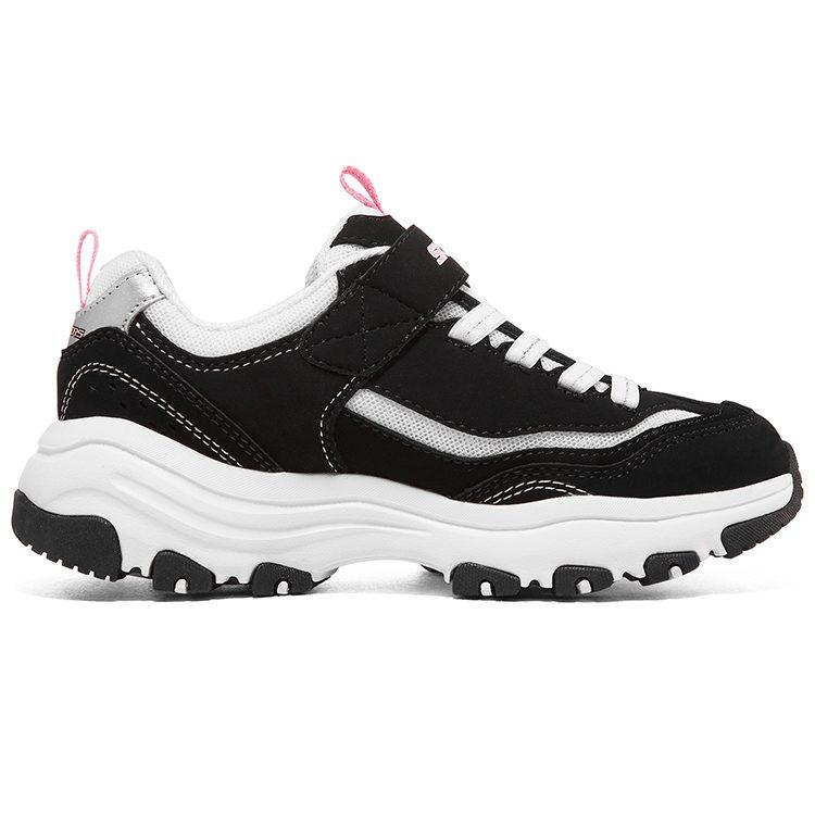 Skechers Мужские и женские повседневные кроссовки I Conik из искусственной кожи, низкие, черные с розовым, 8701646L-BKNP