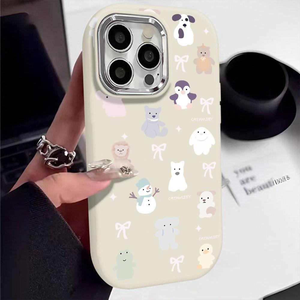 Мягкий ТПУ Чехол для телефона с кошкой и животным для iPhone 15 11 16 Pro Max 13 14 12 15promax 16promax 14promax 13promax Ударопрочный Чехол