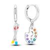 925 Silver Love Feather Moon Star Heart Earrings for Women Girls Charms Hoop Stud Jewelry Gifts