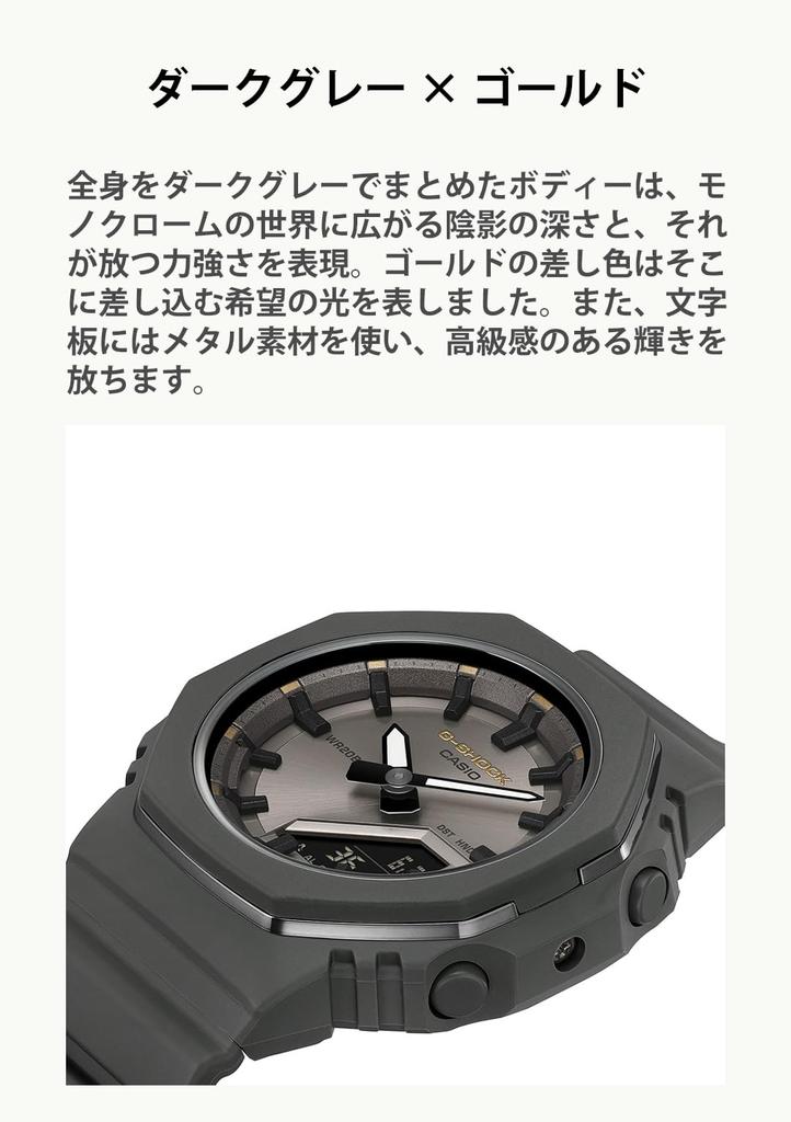 Casio Памятные часы G-Shock к Международному дню, изготовлены из экологически чистых материалов, темно-серого цвета, женская модель, GMA-P2126W-8AJR, Женские,