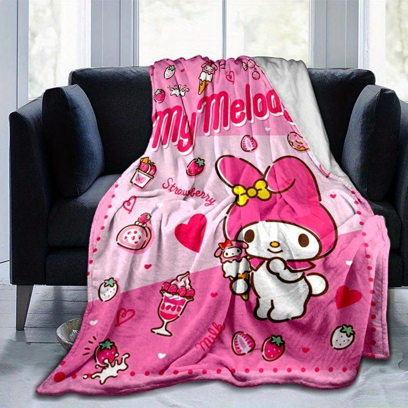 1pc. Cute My Melody Strawberry Theme Blanket - Perfect for Home, Office, Outdoor Use, Gift Idea, Suitable for All Seasonsz041791