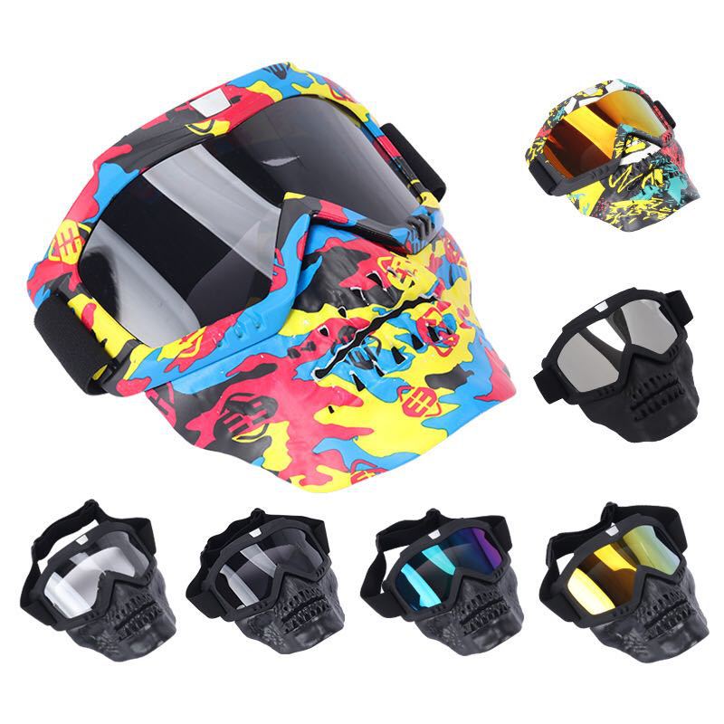 Outdoor Motorcycle Riding Goggles Skull Mask Ghost Mask Harley Windproof Direct Delivery Windproof Upgrade