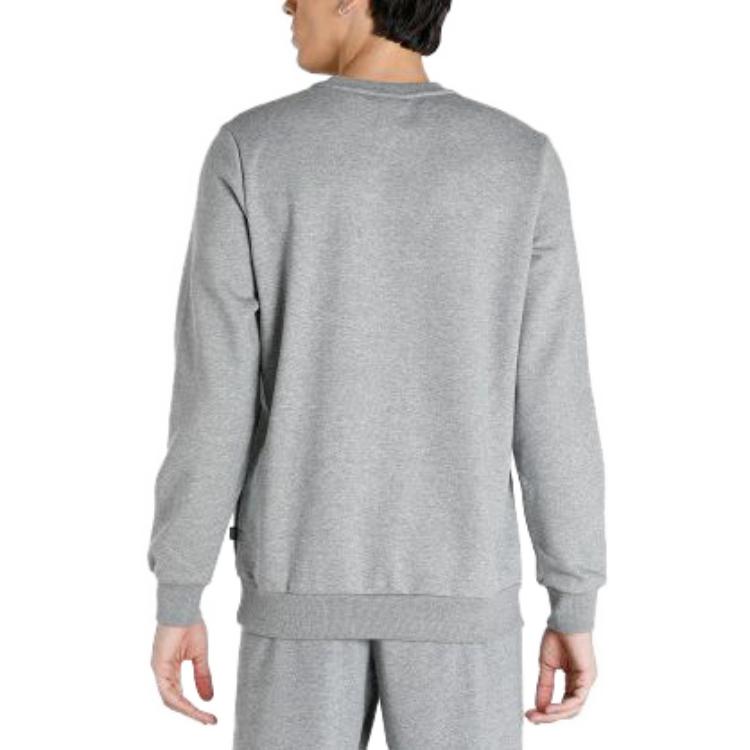 Puma Мужская толстовка Essentials Letter Print Crew Neck с вышивкой, серая 847460-03