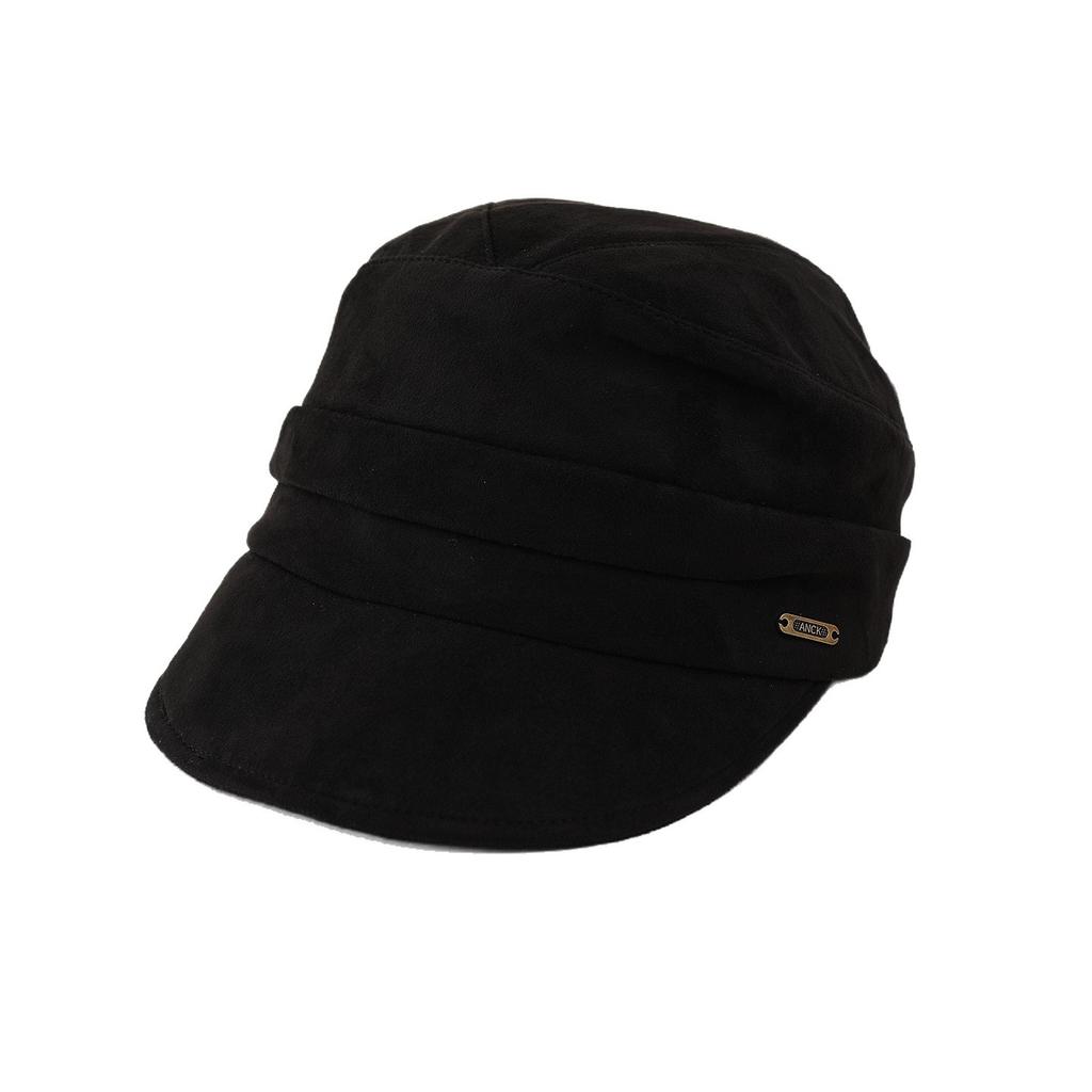 Big brim wrap-around cap women's autumn and winter big head circumference wrinkles literary and artistic face small retro casual equestrian hat