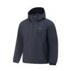 Li Ning Fitness Series Casual Fashion Urban Cycling Commuting Sports Hooded Loose Logo Cotton Jacket Men Jacket Navy-Blue AJMV257-5
