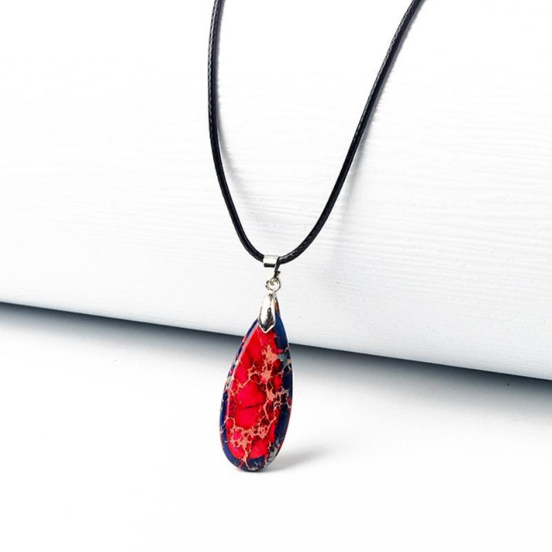 BLINGBAY женское ожерелье с подвеской из натуральной кожи, многоцветный кулон из воловьей кожи, ожерелье из веревки для девочек, вечерние, день рождения, рождественские украшения, подарок