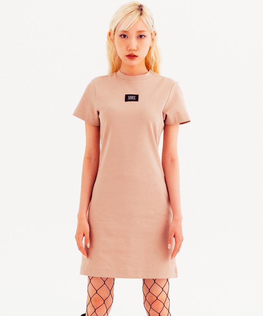 Платье-футболка с круглым вырезом Seoul Apparel Label Point (бежевый)
