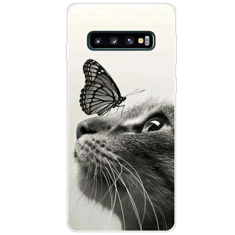 Новейший чехол из ТПУ с принтом для Samsung Galaxy S10 S10 + чехол для телефона Samsung S10 Plus S10e, задняя крышка, бампер Fundas Coque