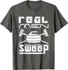Real Men Sweep Curling Graphic Tee Cotton Short Sleeve Casual TShirt Gift for Men