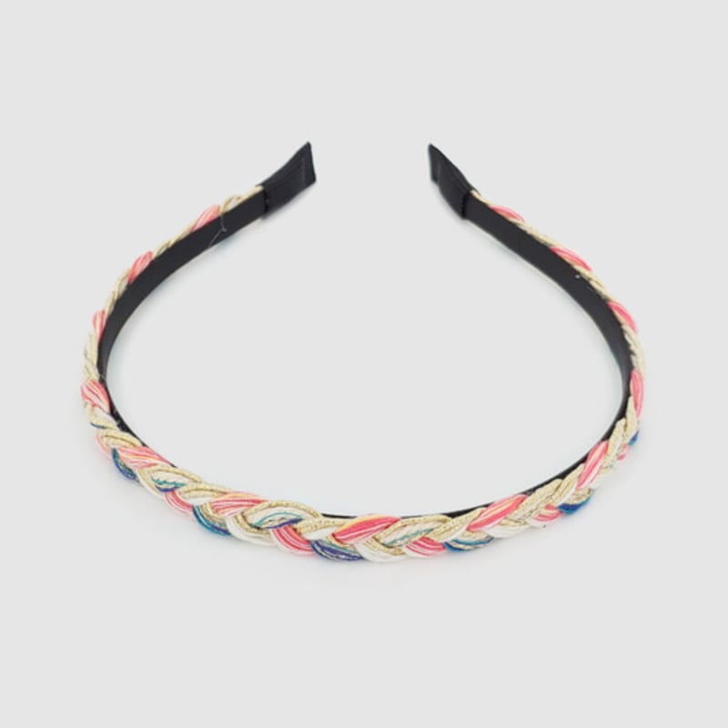 LALA Плетеная повязка для волос ручной работы - Розовая