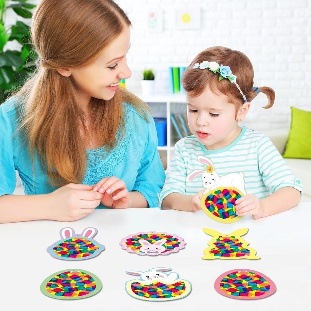 Creative Easter Decoration Colorful DIY Window Decor Kit  Home Glass Window