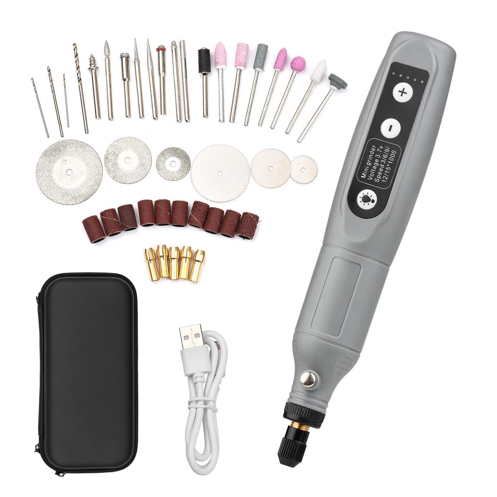 Geevorks Портативный набор вращающихся инструментов Мини-аккумуляторная шлифовальная машина Ручная аккумуляторная электрическая дрель USB
