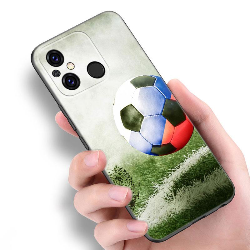 Футбольное поле черный чехол для телефона Xiaomi Redmi 11 Prime 11A 12C 13C A1 A2 Plus 12 4G 10 5G 8A 9A 10A 9C 10C 9i 12R Note 9T