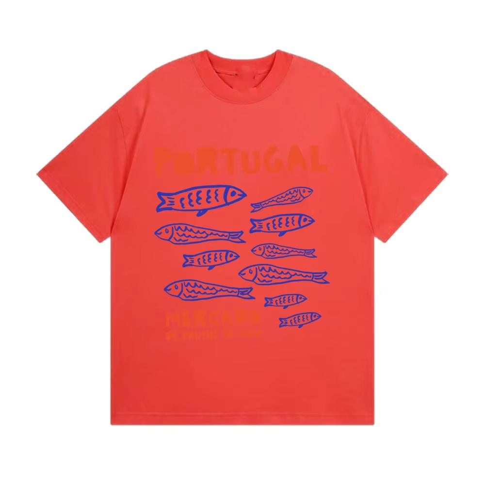 Portugal Sardines Tinned Fish Funny Meme T Shirt Men Women Vintage Harajuku Oversized T-shirts Casual Male Short Sleeve T-shirts