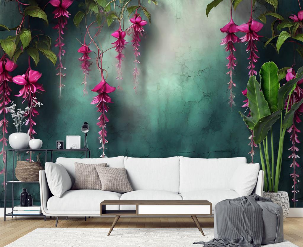 Wallpaper Purple Flowers