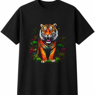 Tiger Wildlife Mens Womens T-Shirt Unisex Novelty Gift Tee Funny Present
