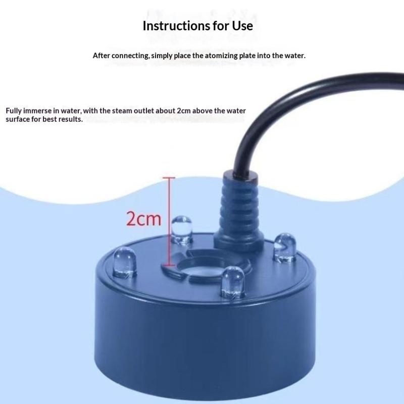 1 шт. 5 В USB генератор тумана, туманообразователь, распылитель, фонтанчик для аквариума, пруда, садовое украшение, распылительная головка с 4 цветными светодиодами