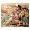 5D DIY Алмазная картина "Египетская царица и тигр" Вышивка крестиком 5D Домашний декор Подарок
