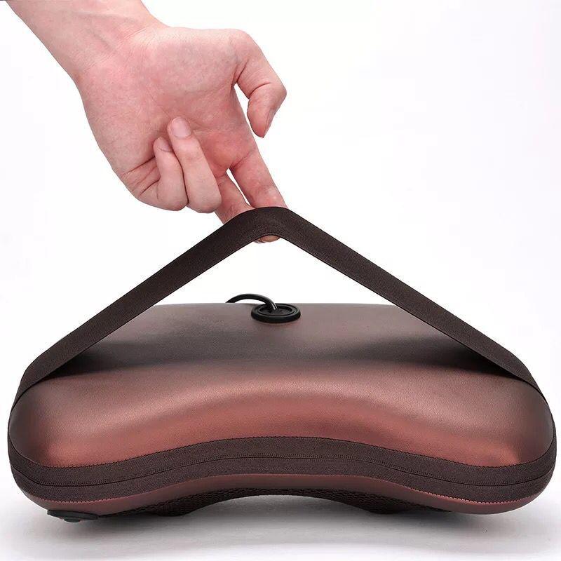 Electric Eight-Head Kneading Neck and Shoulder Massager Pillow for Home and Car