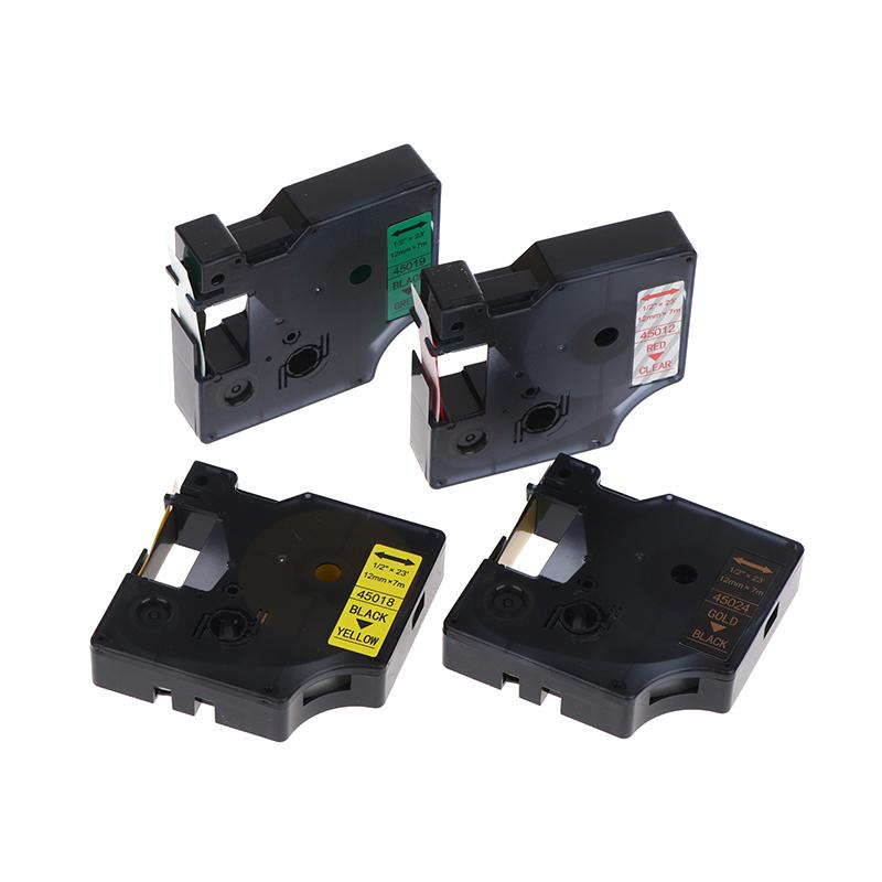 Многоцветные ленты для принтера этикеток Самоклеящиеся этикетки Водонепроницаемые и устойчивые к царапинам D1 6/9/12/19/24 мм