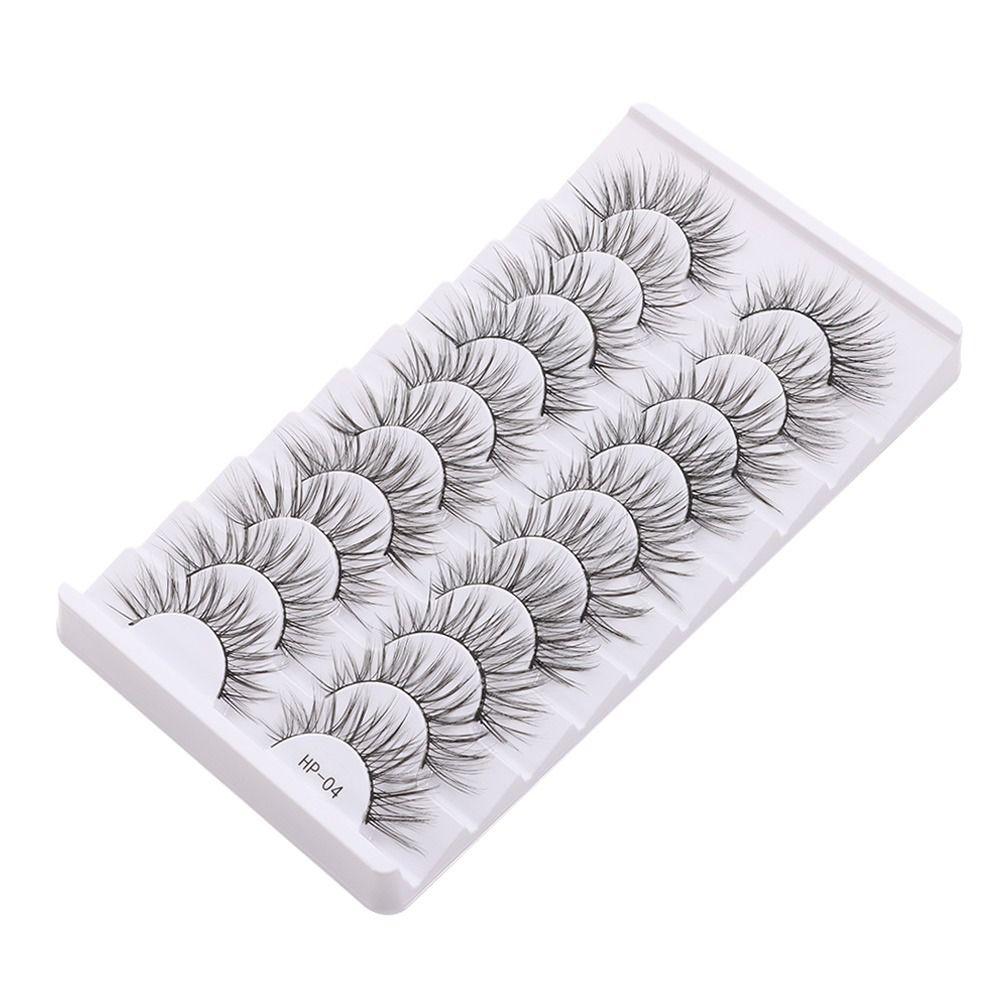 10 пар пушистых накладных ресниц, натуральные длинные накладные ресницы, новые 3D ресницы из норки, наращивание ресниц