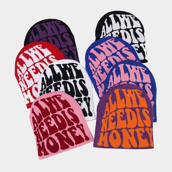 Унисекс шапка в стиле хип-хоп с жаккардовым узором и буквами, толстая теплая зимняя шапка, ветрозащитная эластичная уличная одежда, головной убор для походов, путешествий, шопинга