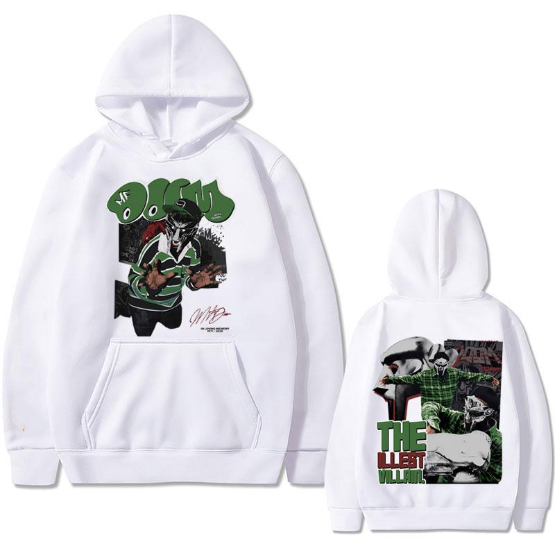 Худи с принтом Mfdoom Madvillainy The Illest Villa с двойной печатью, мужское, свободное, хип-хоп, свитшоты, мужские, с флисом, хлопковые, с капюшоном