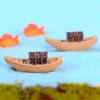 Миниатюры Резиновые лодки Ретро Мини Фигурки Лодки с навесом Микропейзаж Кукольный домик Бонсай Украшения Художественные изделия Изделия ручной работы Украшения для сада