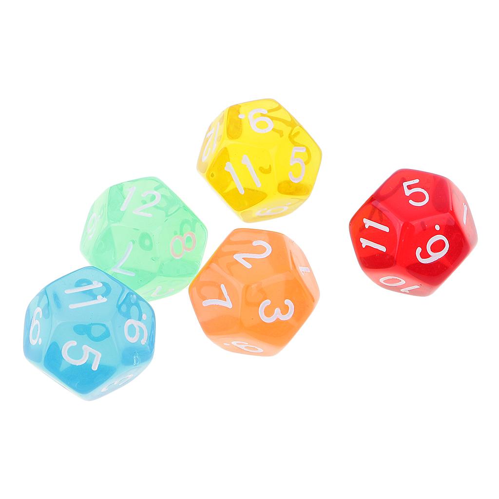 10pcs 12 Sided D12 Polyhedral Game Role Playing