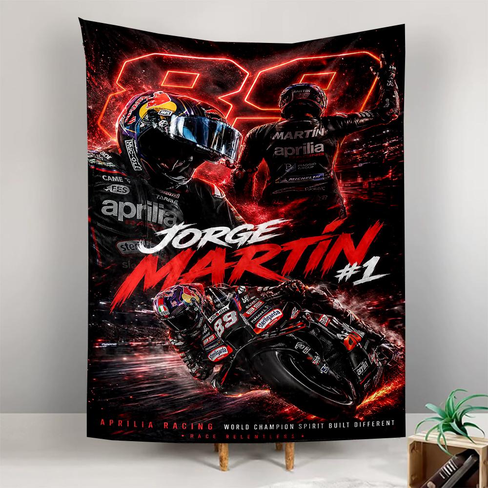 Jorge Martín #1 Aprilia Racing Biker Gear Sports Design Patterned tapestry for bedroom and living room home decor sofas