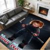 Crystal Velvet Rug Custom Name Text, Soft Non Slip Floor Mat Home DecorChild's Play Chucky Tiffany