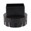 Downspout Adapter Plastic Drain Adapter Replacement Downpipe Converter Connector with Screws Black