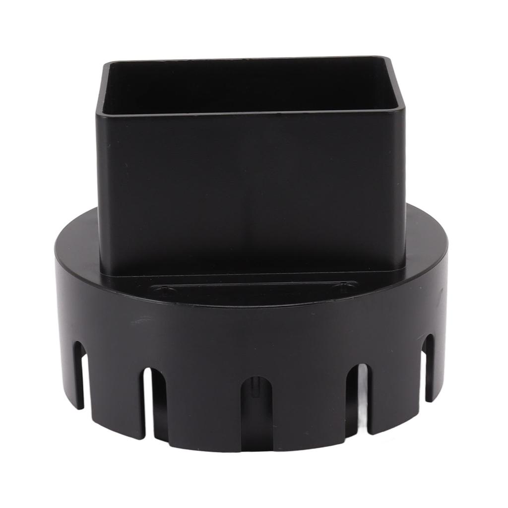 Downspout Adapter Plastic Drain Adapter Replacement Downpipe Converter Connector with Screws Black