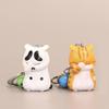 Jewelry Car Key Charm Door Key Bell Shy Cat Keychains Bag Decoration Animal Keyrings Chubby Kitten