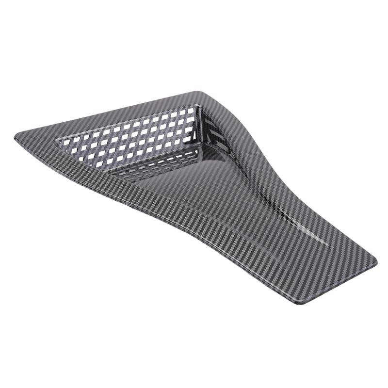 Universal Engine Hood Vent Louvers Air Scoop Bonnet Vent Air Intake Cover Carbon Look Car Parts Car Front Vent