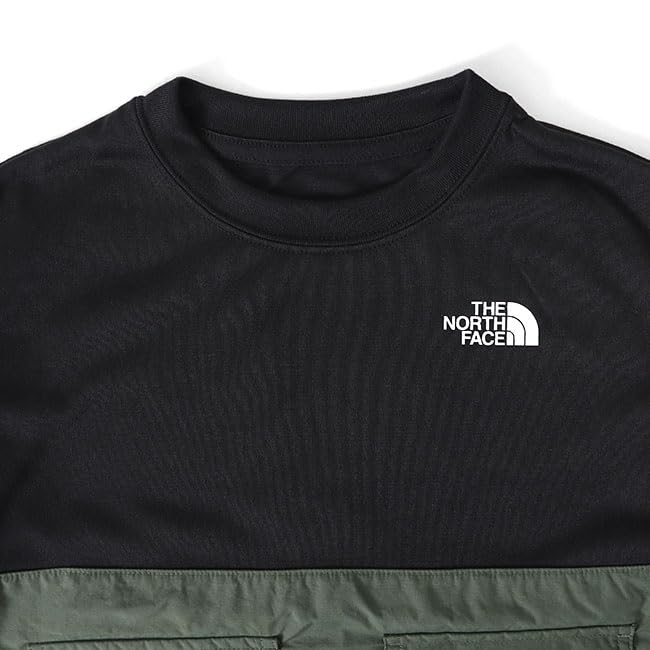 The North Face Adventure Size 110 Tee, Black/Time Green,