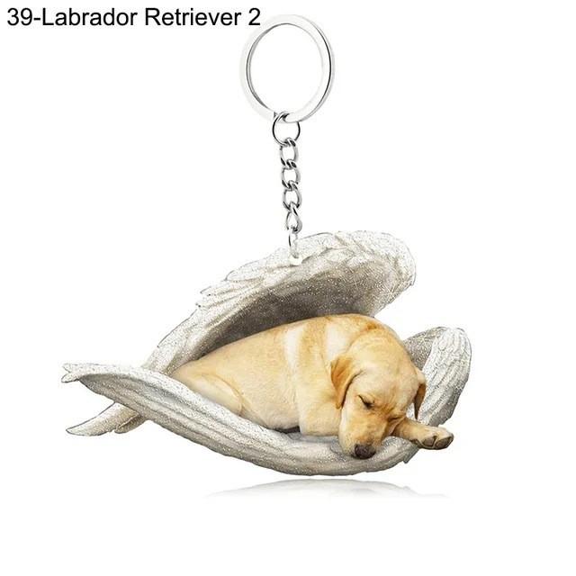 Sleek Modern Dog Cat Angel Keychain With Animal Theme For Bags And Vehicles