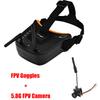 5.8G FPV Очки Монитор Видеоочки Гарнитура HD 40 Каналов DVR Двойная Антенна С 5.8G 25mW Передатчик FPV Камера+OSD для Гонки Дрона