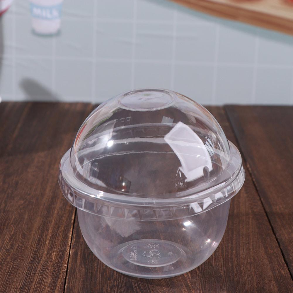 50pcs 250/360/500ML Disposable Cake Cup U Shaped Dessert Cup Drinkware Ice Cream Cup  Pudding