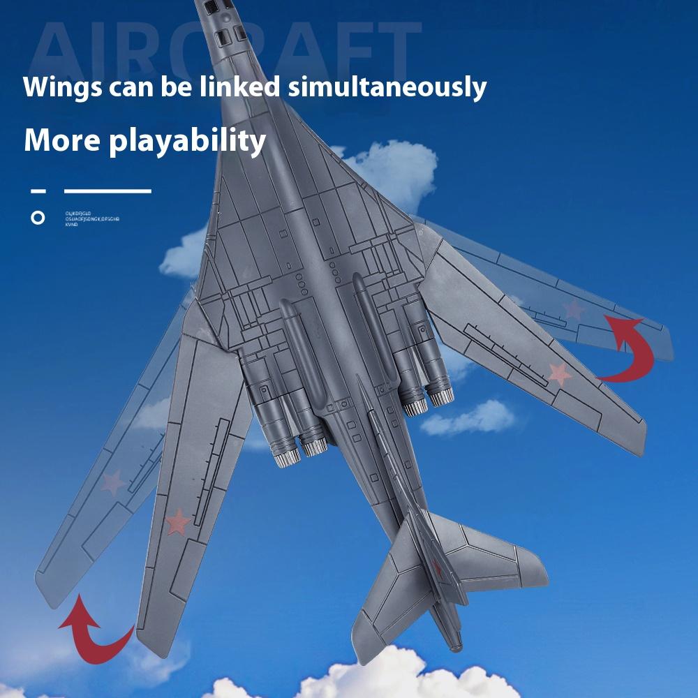 Модель стратегического бомбардировщика-ракетоносца большой дальности Ту-160 в масштабе 1/200 с подставкой для демонстрации, коллекционные украшения, подарок для военного фаната, игрушки на Хэллоуин